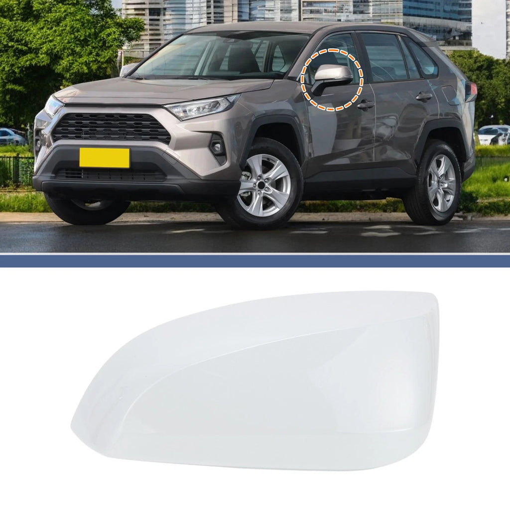 Left Side Mirror Cover Cap Replacement White for Toyota RAV4 XLE (2019–2025)