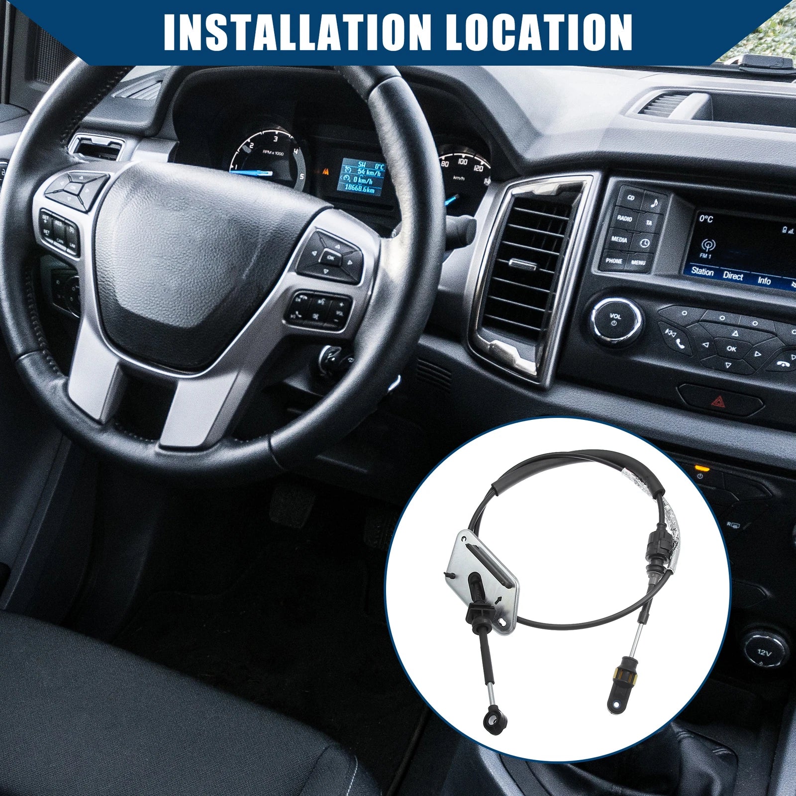 Automatic Transmission Gearshift Control Cable for Ford Fusion, Lincoln MKZ (2013–2020)