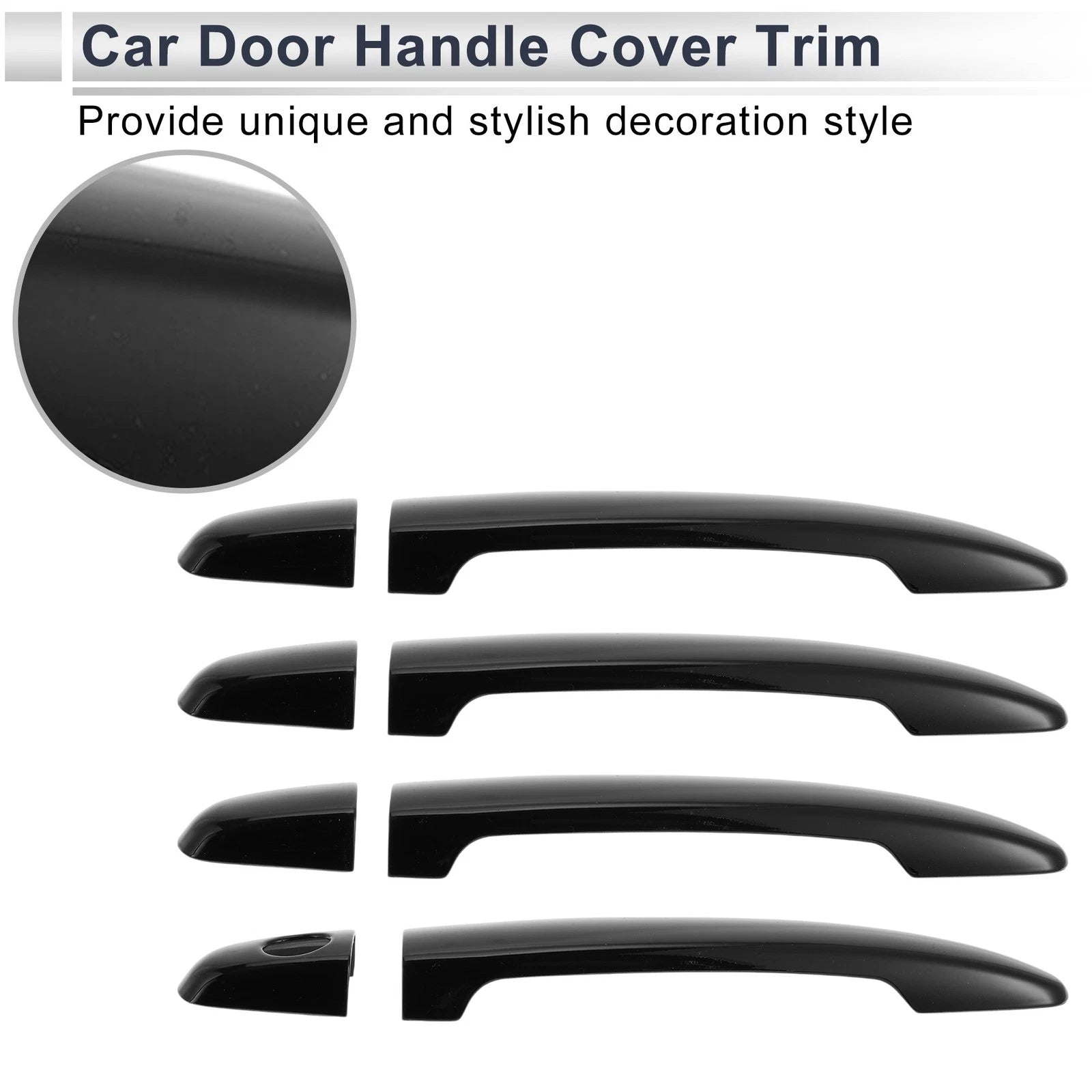 Door Handle Cover Trim for Toyota Highlander Tailgate Handle Black (2020–2023)