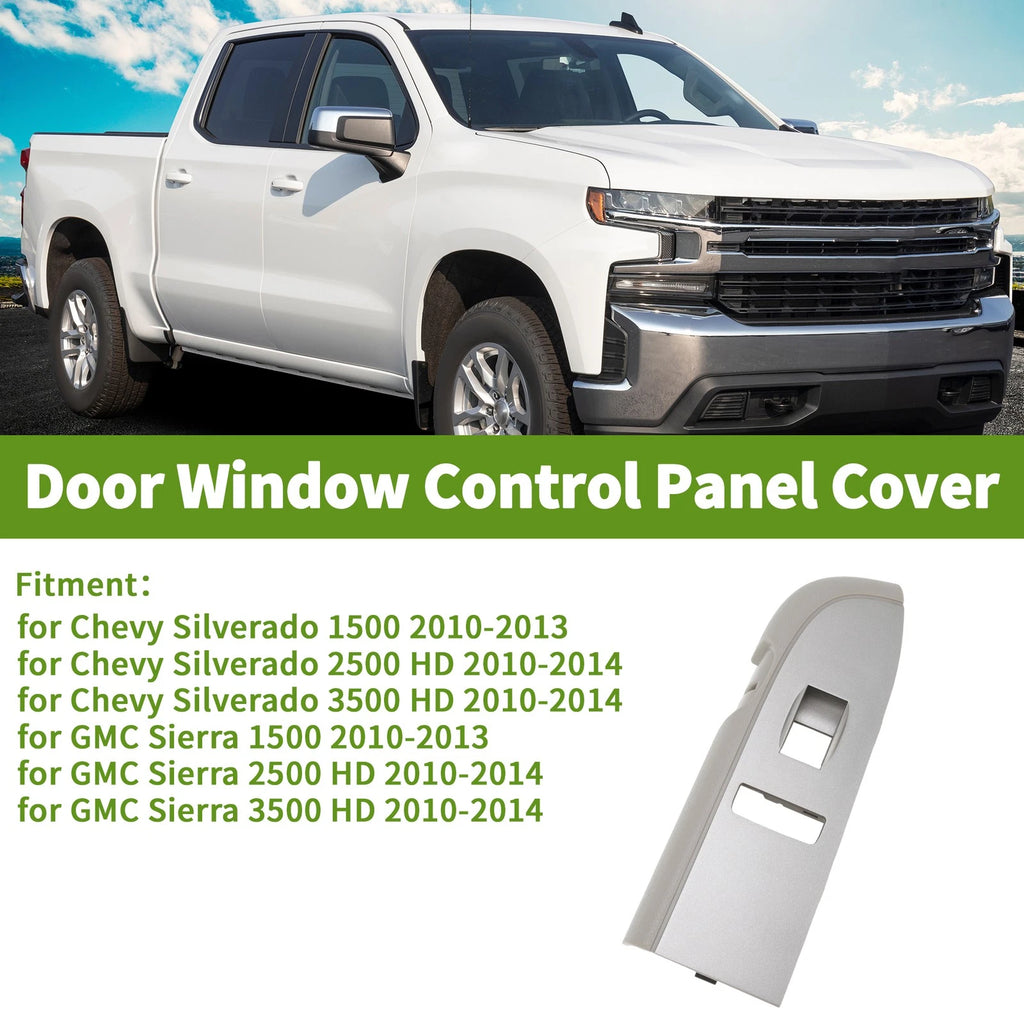 Front Right Side Window Switch Bezel Cover Replacement for Chevy Silverado 1500 (2014–2018)