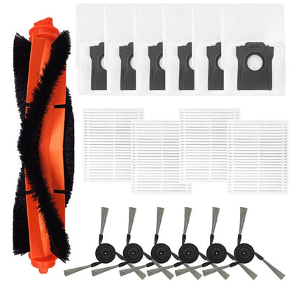 Main Side Brush Filter and Dust Bag Set for Dreame F21 F21 Plus