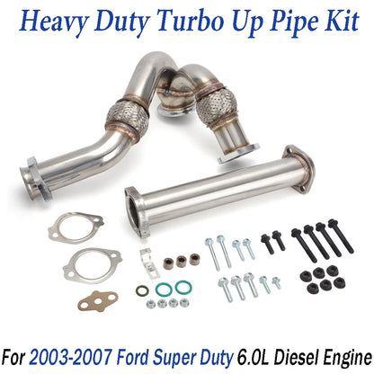 Turbo Up Pipe Kit for Ford Super Duty 6.0L (2003–2007) HD Bellowed Replacement