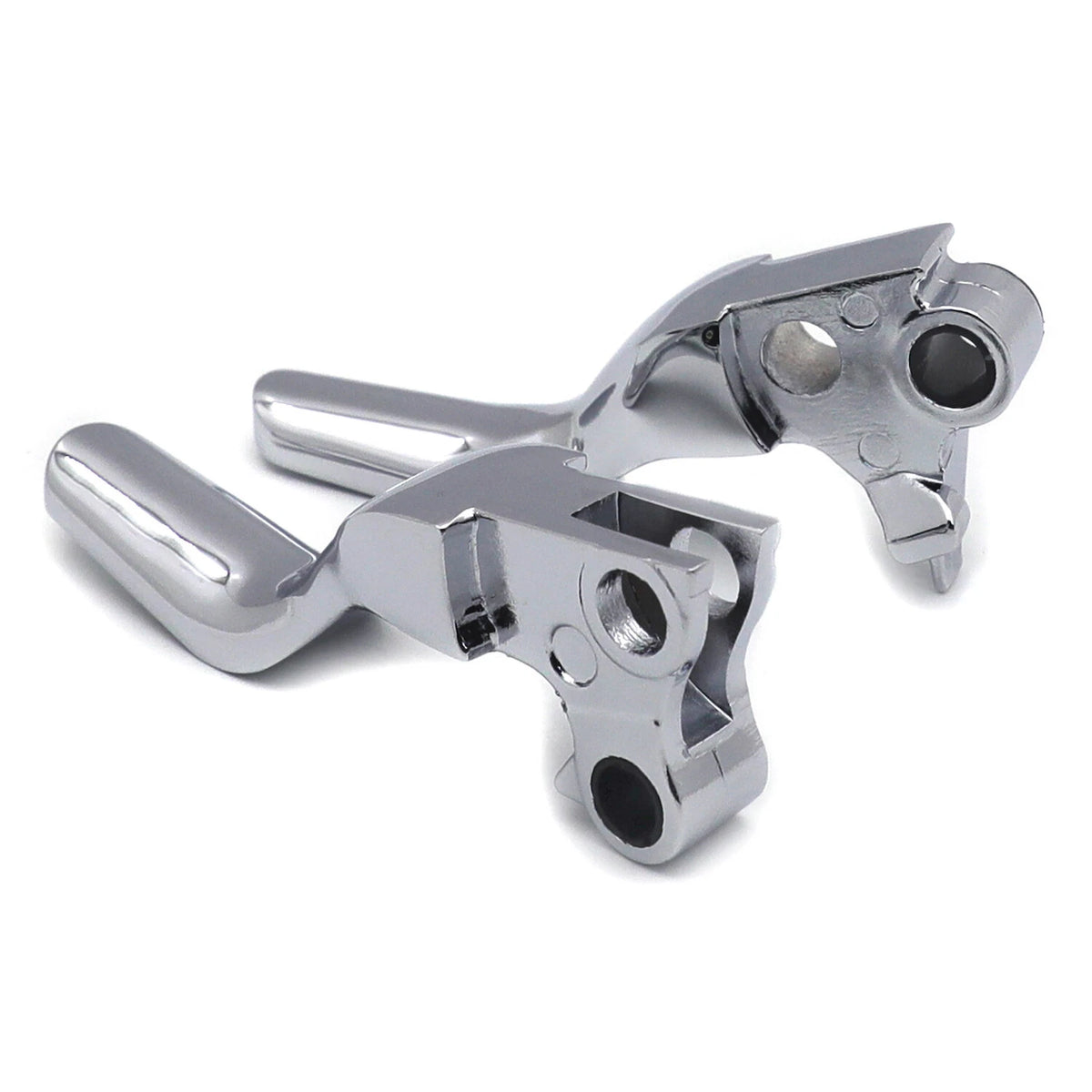 Chrome Shorty Brake Clutch Levers for Harley XL/Dyna/Touring/Softail (1996–2007)