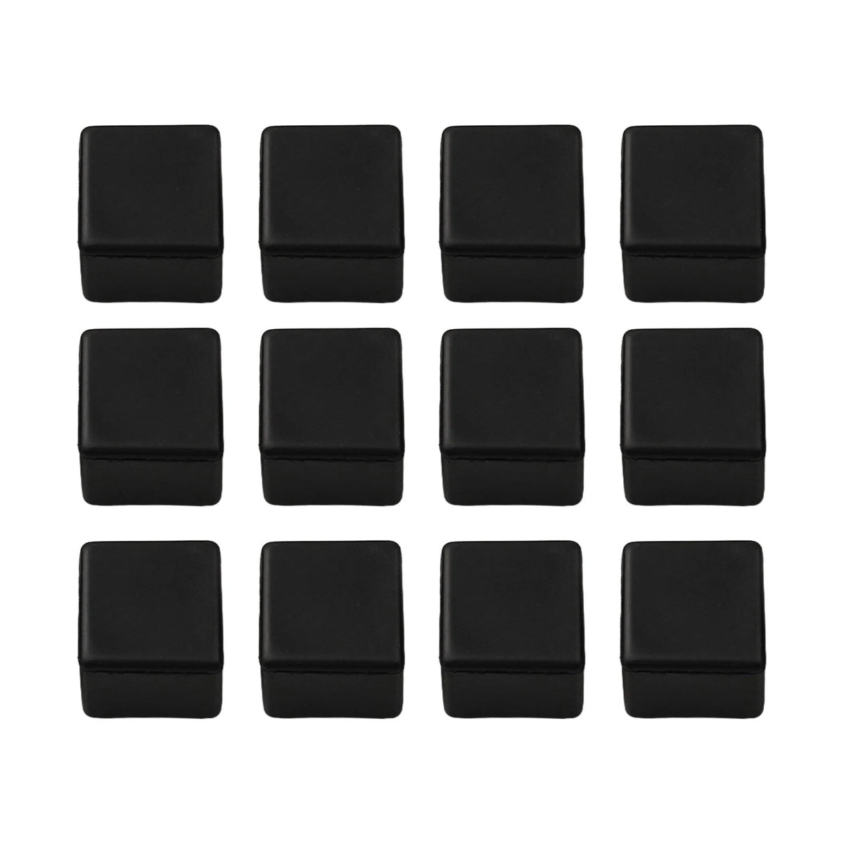12X Chair Leg Cap Protector Pads - Square PVC Feet Protectors