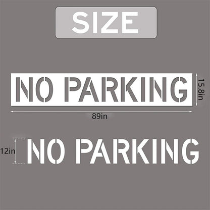 12-Inch Tall Silicone No Parking Stencil for Fire Lane Mark (Reusable)