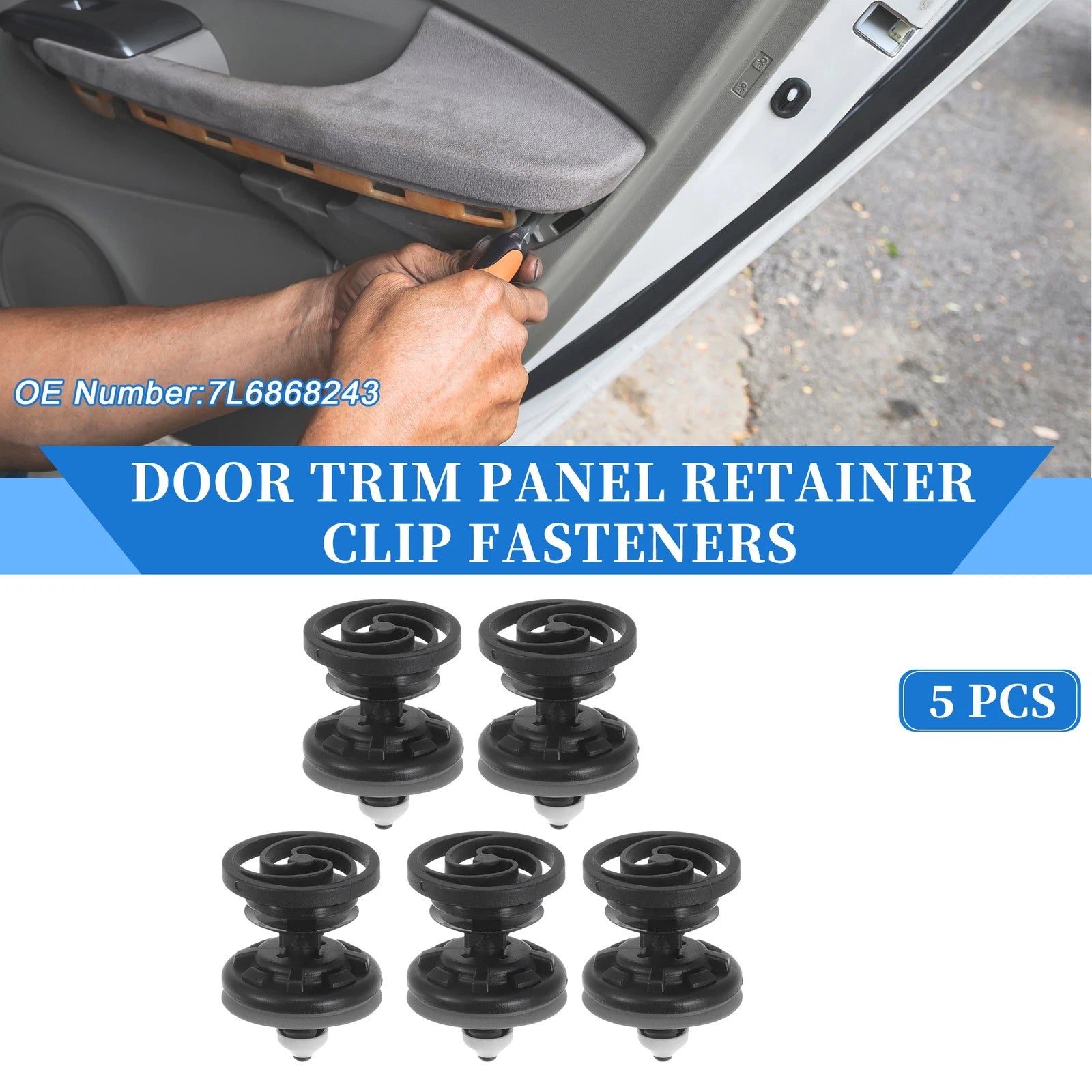 Door Panel Trim Retainer Clips 5 Pcs Replacement for Audi A5 Quattro (2008–2023)