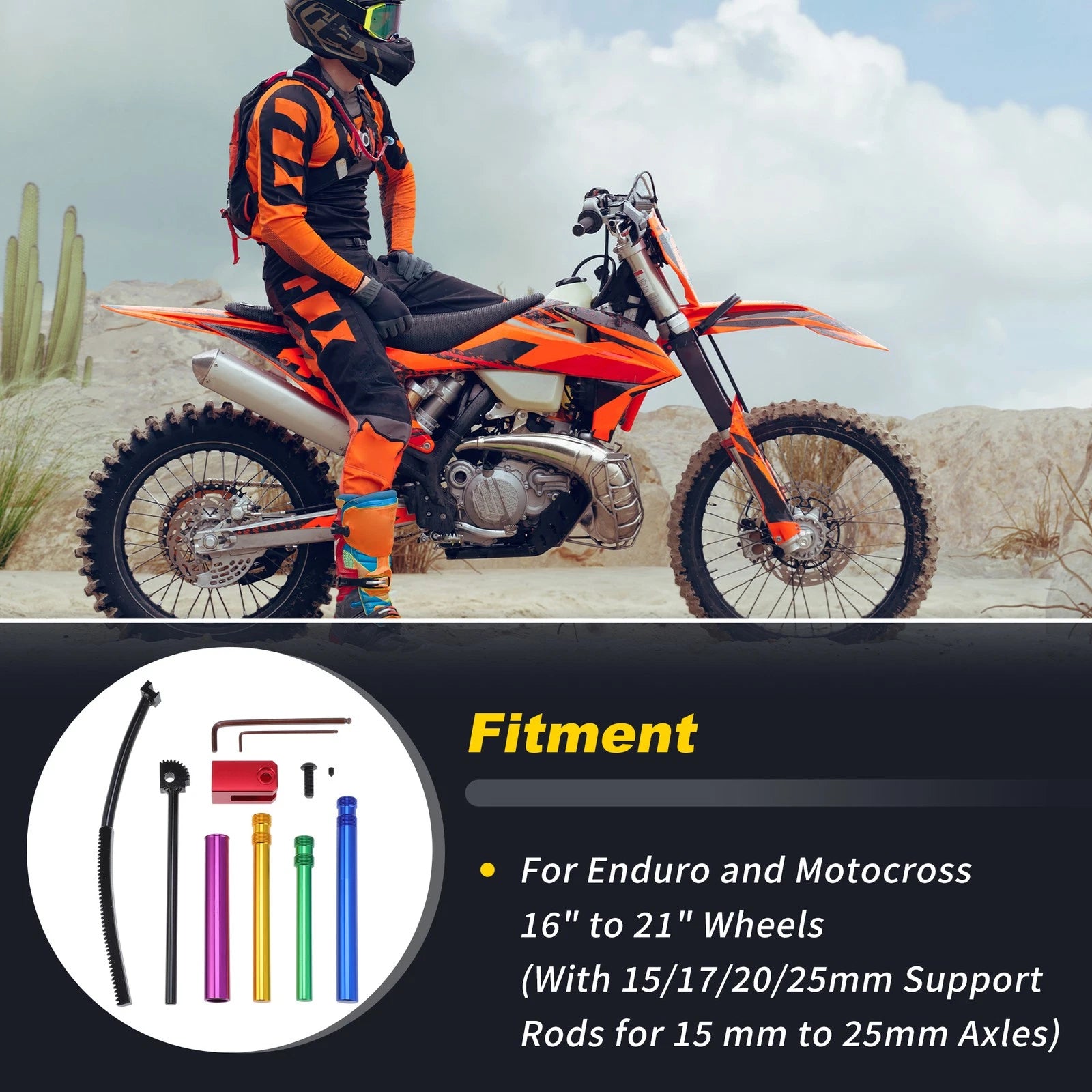 Tire Changing Tools Kit for Dirt Bike 16-21 Inch Wheels