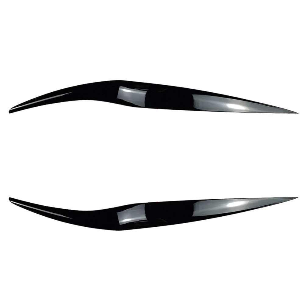 Front Headlight Eyebrow Cover Trim for Ford Fiesta MK6.5 (2013–2017) Glossy Black