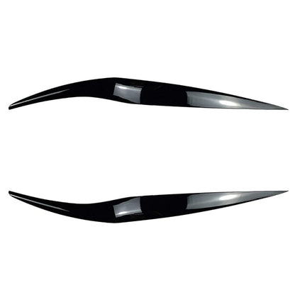 Front Headlight Eyebrow Cover Trim for Ford Fiesta MK6.5 (2013–2017) Glossy Black