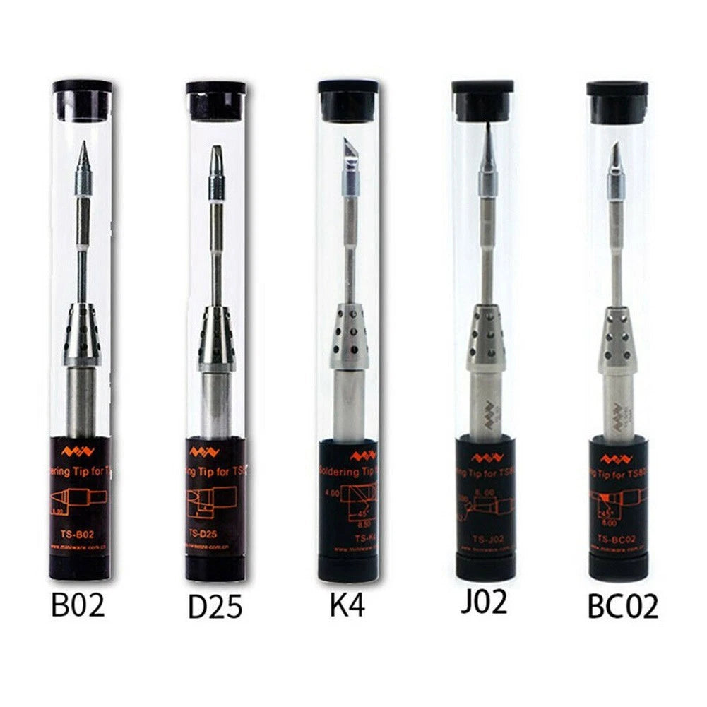 TS80 Soldering Tip Set (K4 Cutter Head, BC02 Horseshoe Head, J02 Elbow)