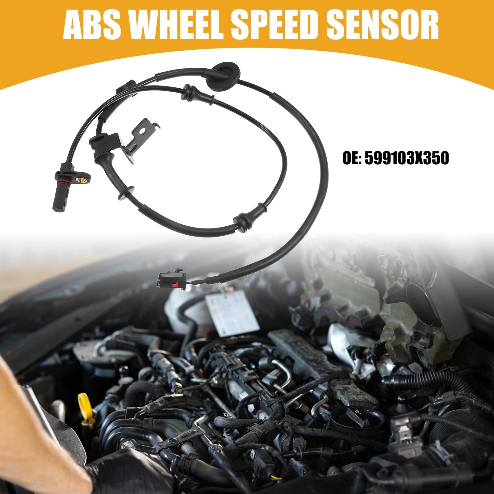 ABS Wheel Speed Sensor Rear Left Replacement for Hyundai Elantra (2011–2015)