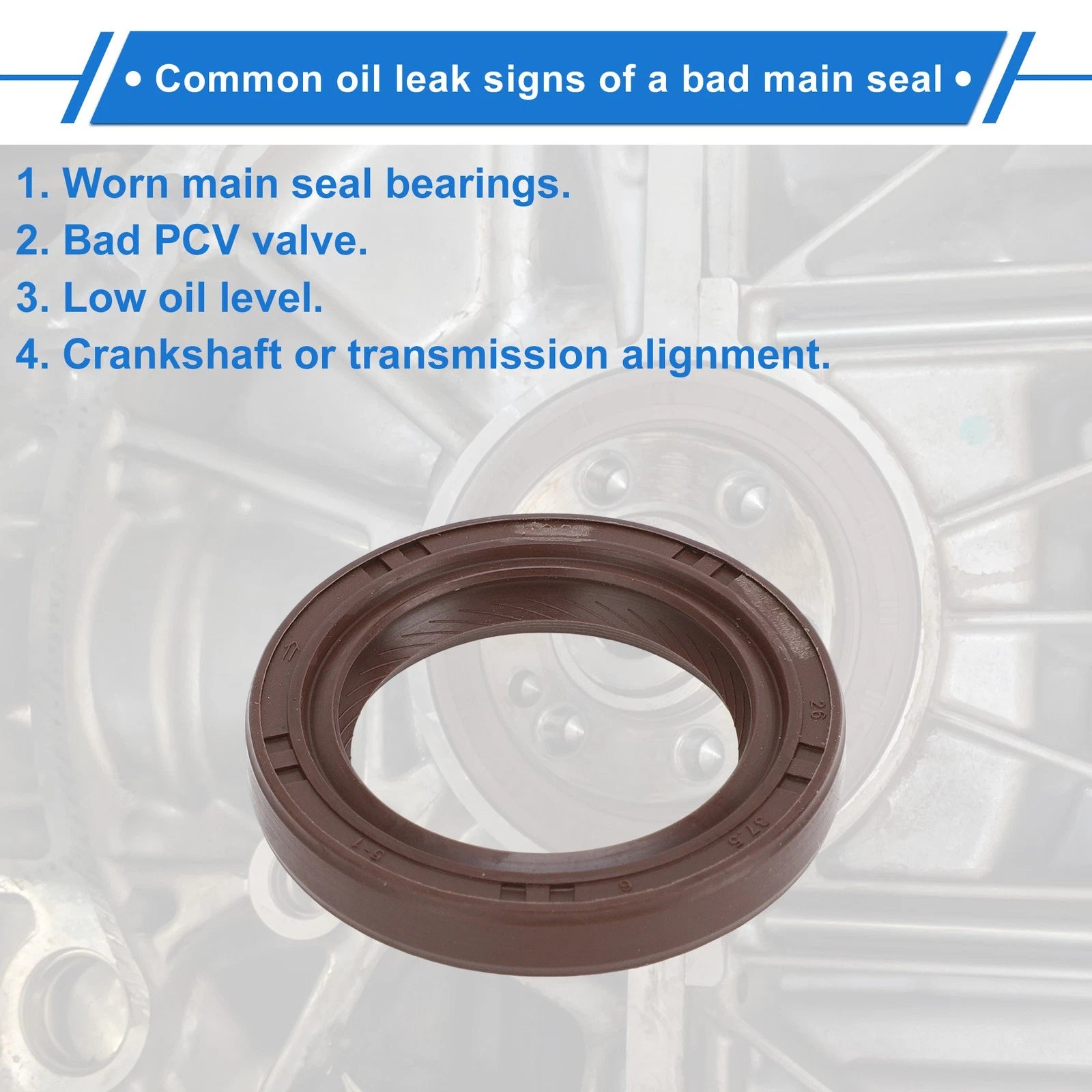 Front Crankshaft Oil Seal Replacement for Hyundai Accent Sonata (2000–2019)