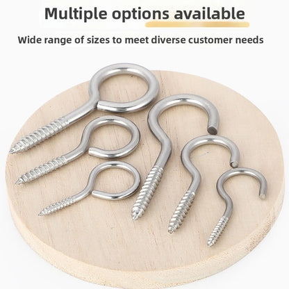 10pcs Stainless Steel Eye Bolts for Rope Cable Attachment