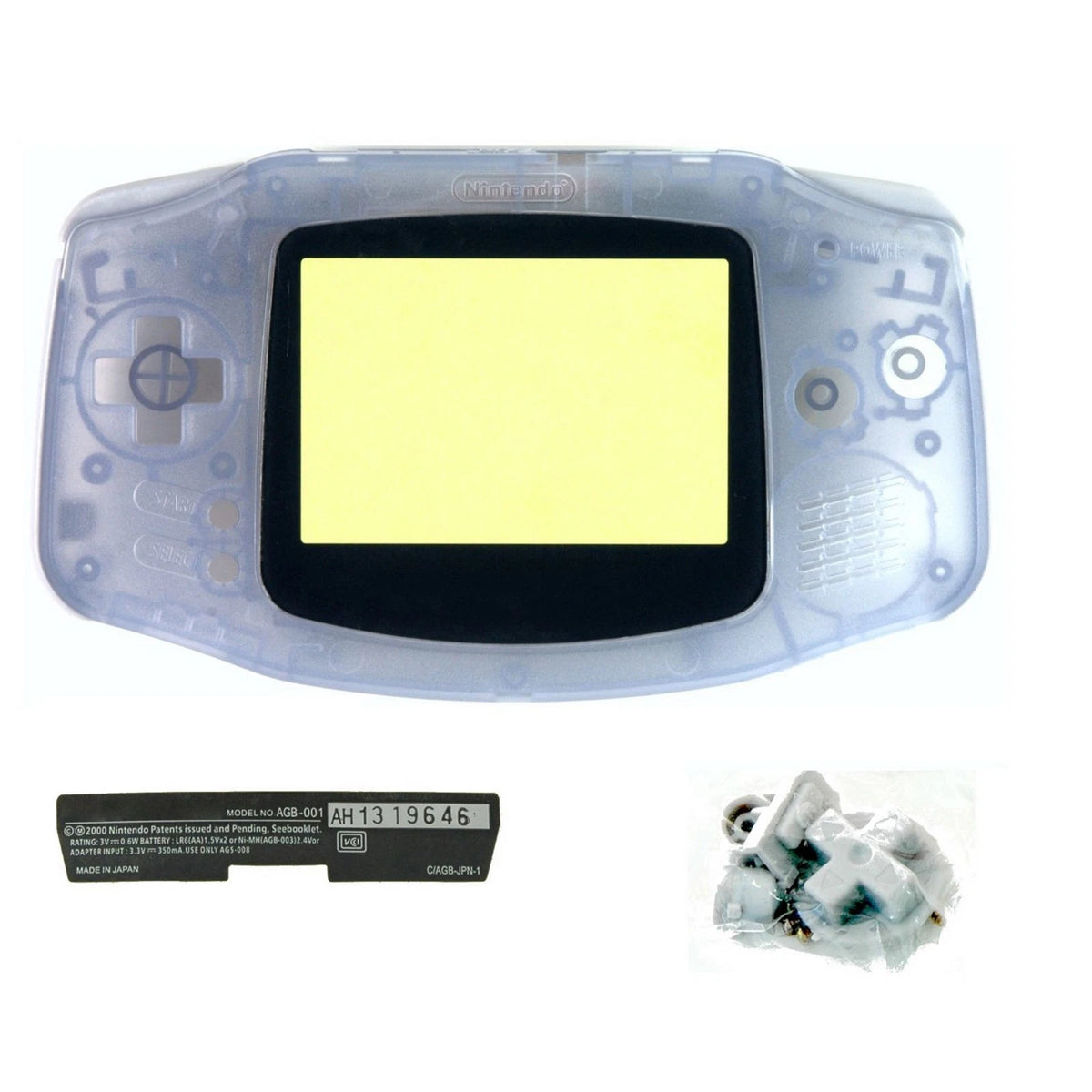 Transparent Full Housing Shell Case for Gameboy Advance (GBA)