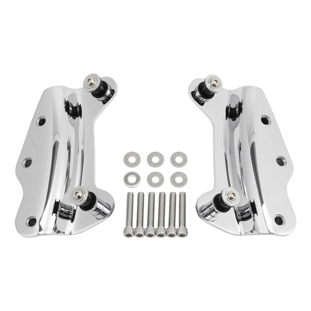 Chrome 4 Point Docking Hardware Kit for Harley Davidson Touring (2009–2013)