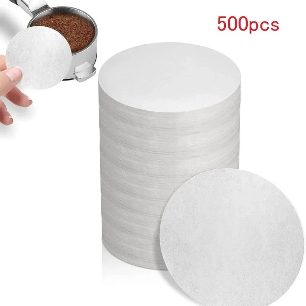 500pcs 51mm White Paper Espresso Filters for Coffee Machine