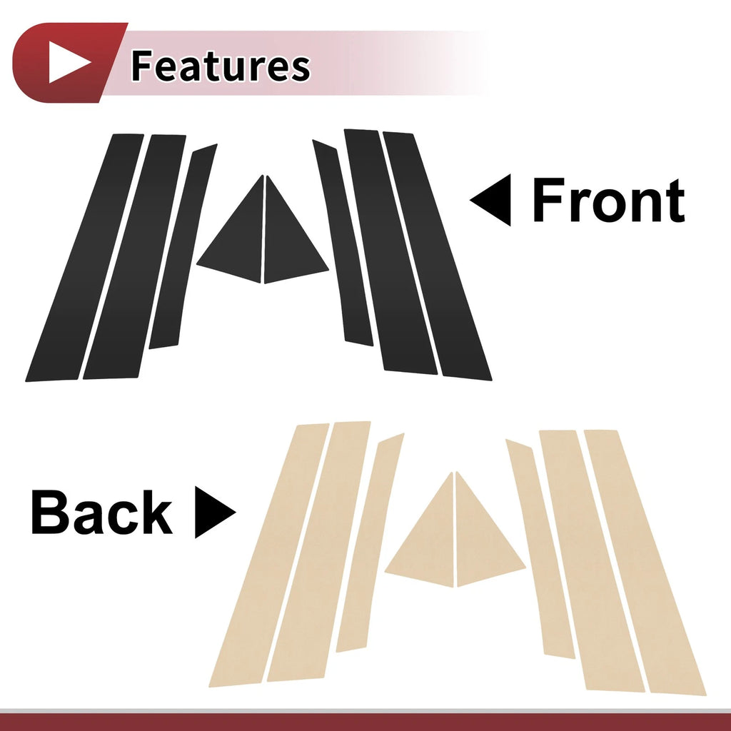 Car Door Pillar Window Trim Set for Mazda CX7 (2007–2012) Black