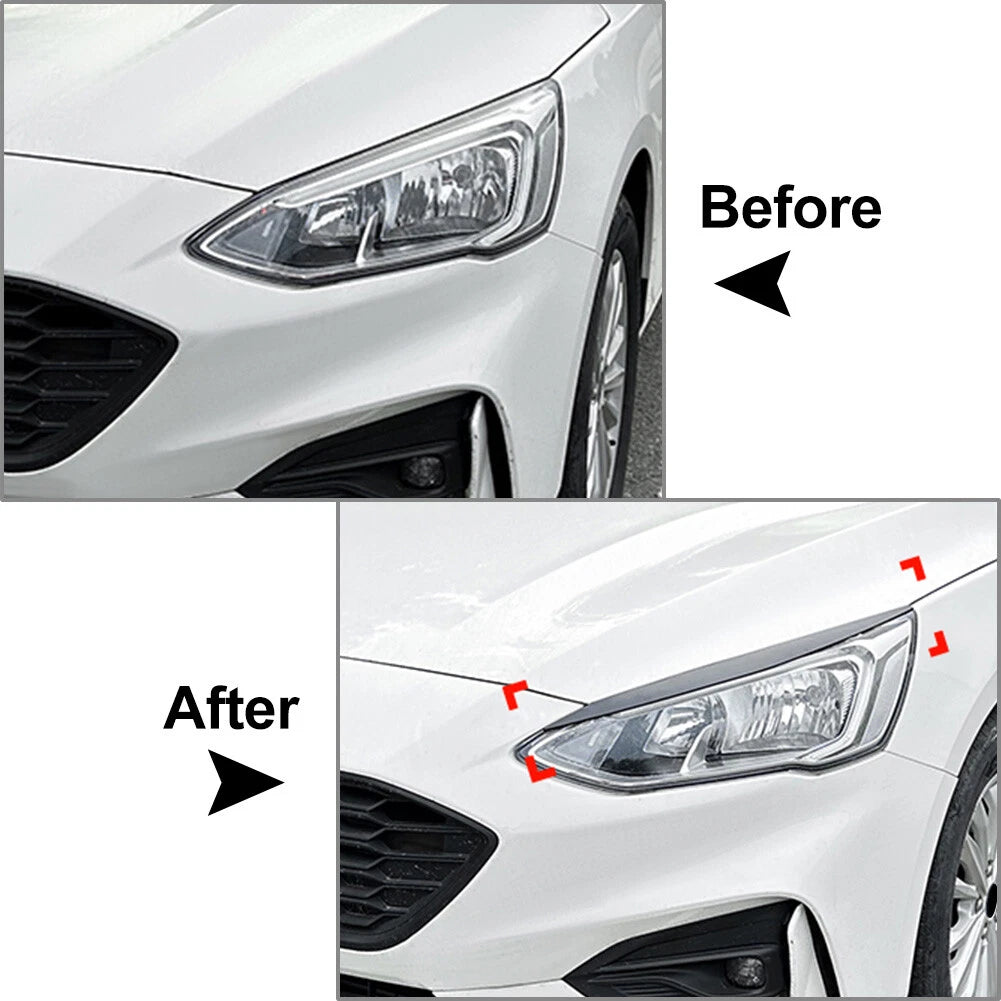 Headlight Eyebrow Trim for Ford Focus MK4 (2019–2021) Black