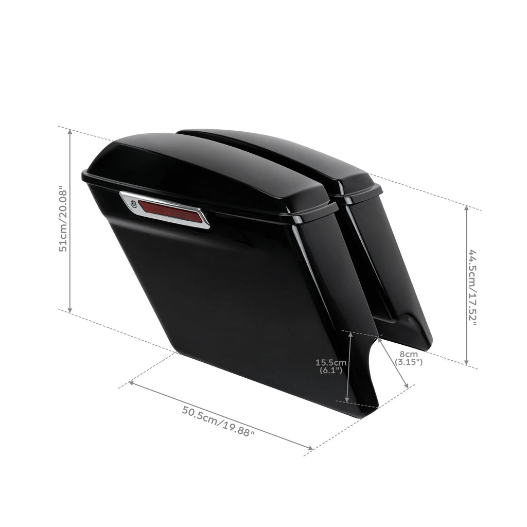 5" Extended Hard Saddlebags Conversion Bracket for Harley Touring Softail