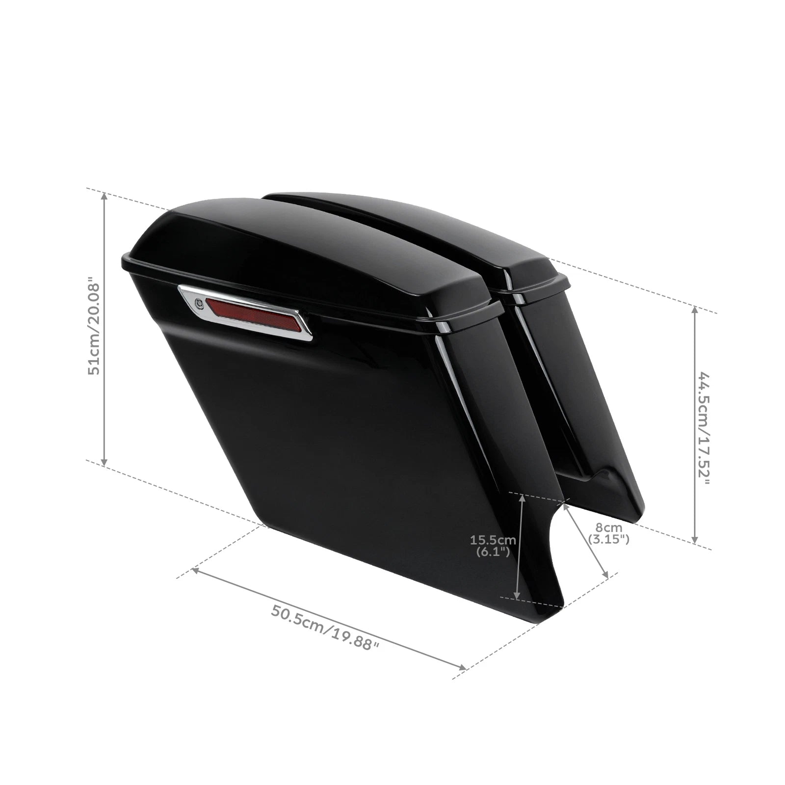 5" Extended Hard Saddlebags Conversion Bracket for Harley Touring Softail