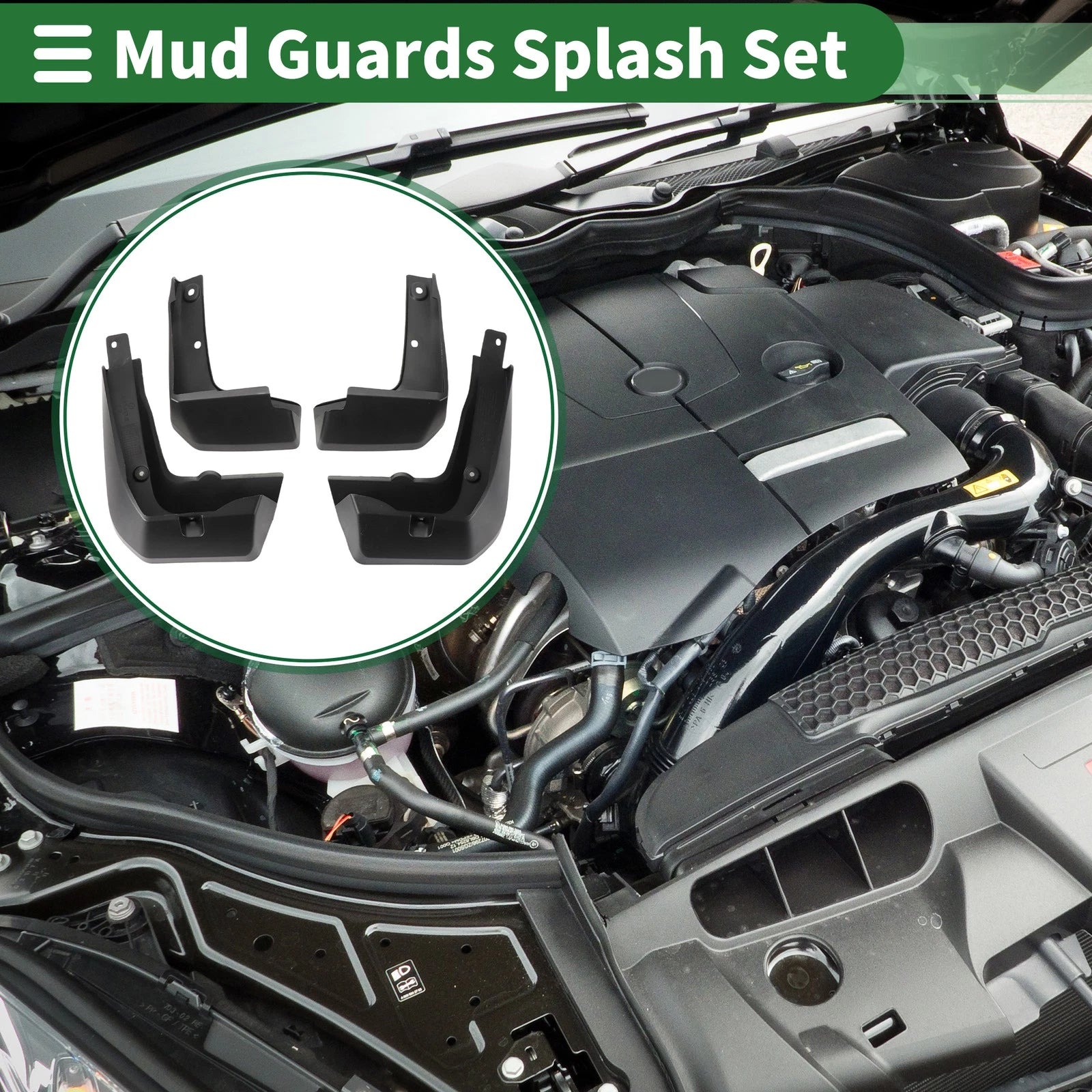 Mud Flaps Splash Guards Front Rear Replacement for Honda Fit Sport (2014–2017)