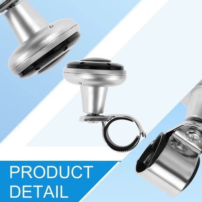 Steering Wheel Knob Handle for Car Truck (30mm) - Black Silver Tone