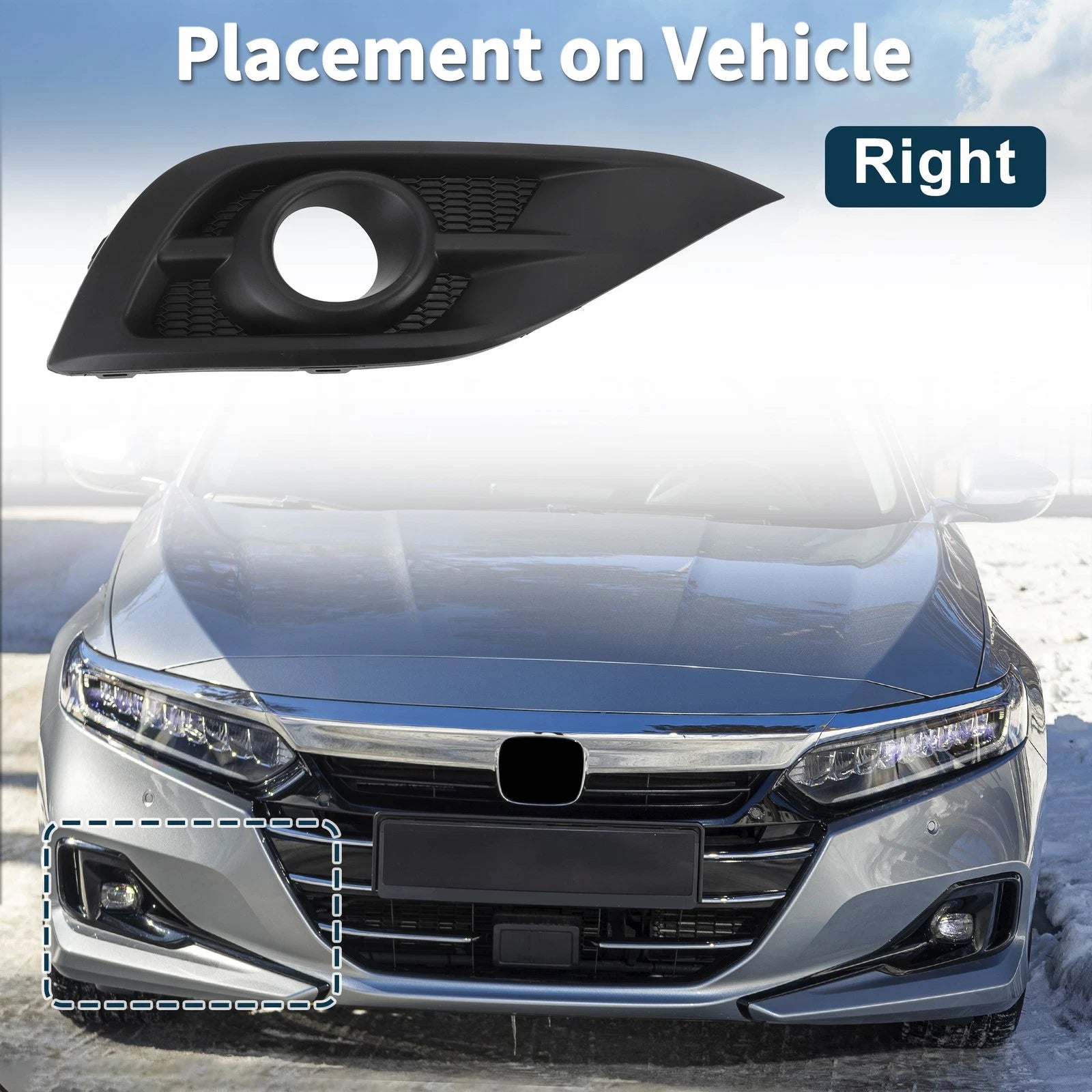 Car Front Right Fog Light Grill Replacement for Honda CRV (2012–2014)