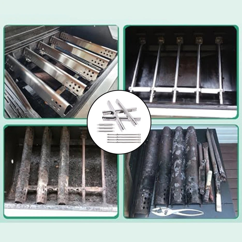 Set of 2 Fire Baffles for Home Barbecue (Enhanced Safety, Even Heat)