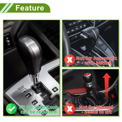 Cylindrical Crystal Shift Knob for Universal Fit (10cm, Red, Set of 1)