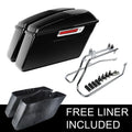 Saddlebag Speaker Lids 6x9" w/ Conversion Bracket for Harley Softail (1984–2017)