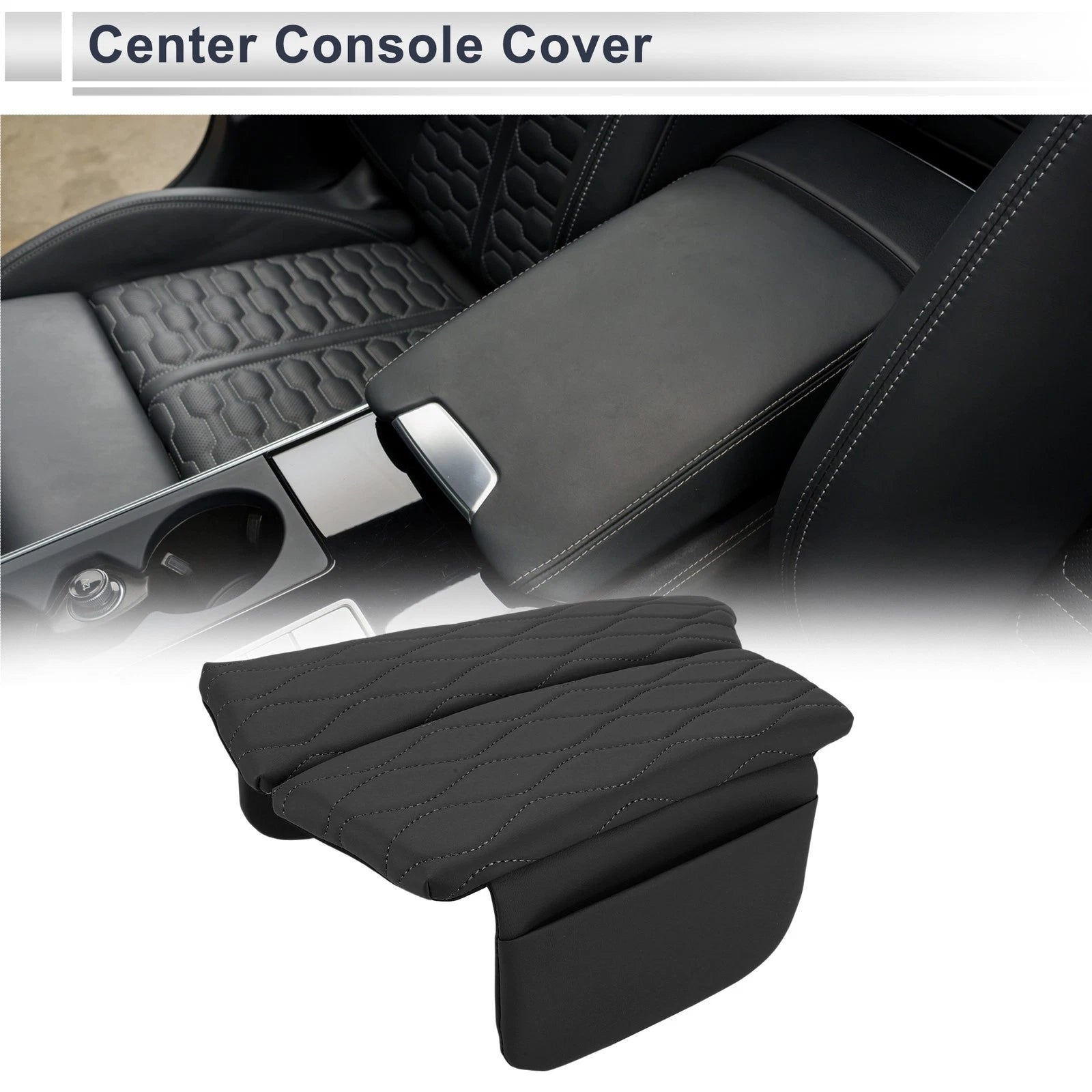Car Center Console Cover with Storage Bag for BMW 5 Series (2011–2017)