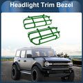 1 Pair Headlight Trim Bezel for Ford Bronco (Green)