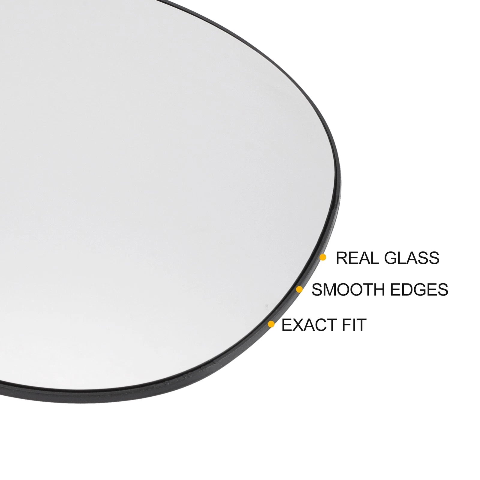 Left Side White Mirror Glass for Peugeot 107 (2005–2014)