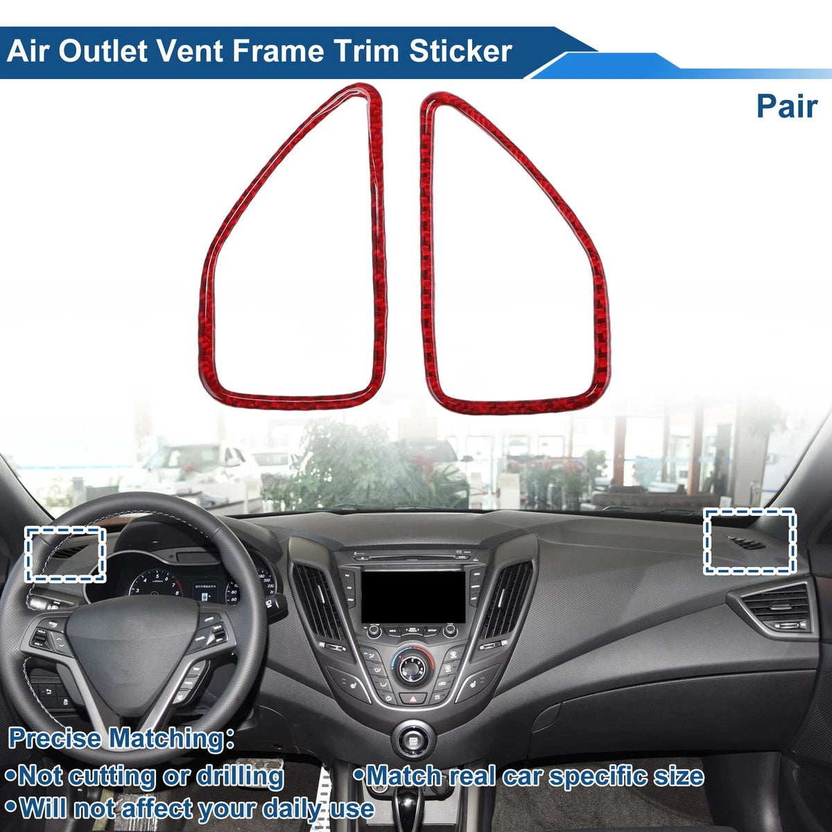 Air Condition Outlet Vent Trim Cover Frame for Hyundai Veloster (2012–2017)
