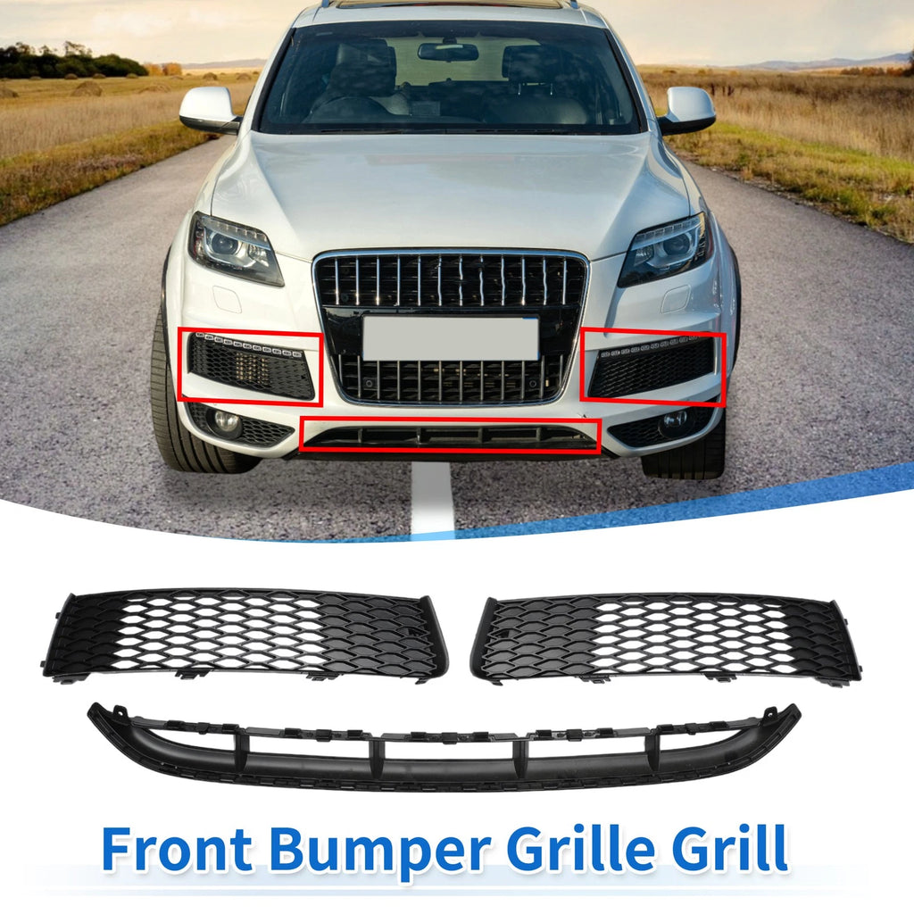 Set Front Lower Bumper Grille Grill Replacement for Audi Q7 (2020–2024)