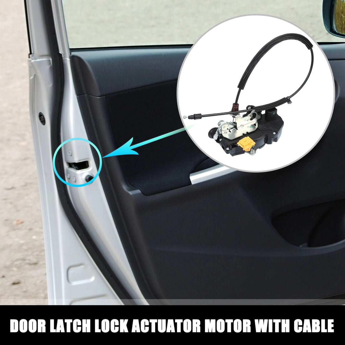 Rear Left Door Lock Actuator with Cable for Chevrolet Silverado 1500 (2014–2019)