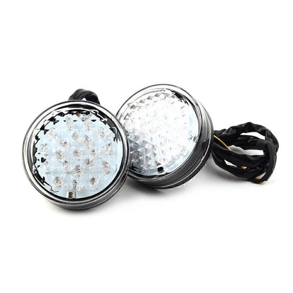 LED Round Smoke Turn Signal Indicator Blinker Light for Motor (12V)