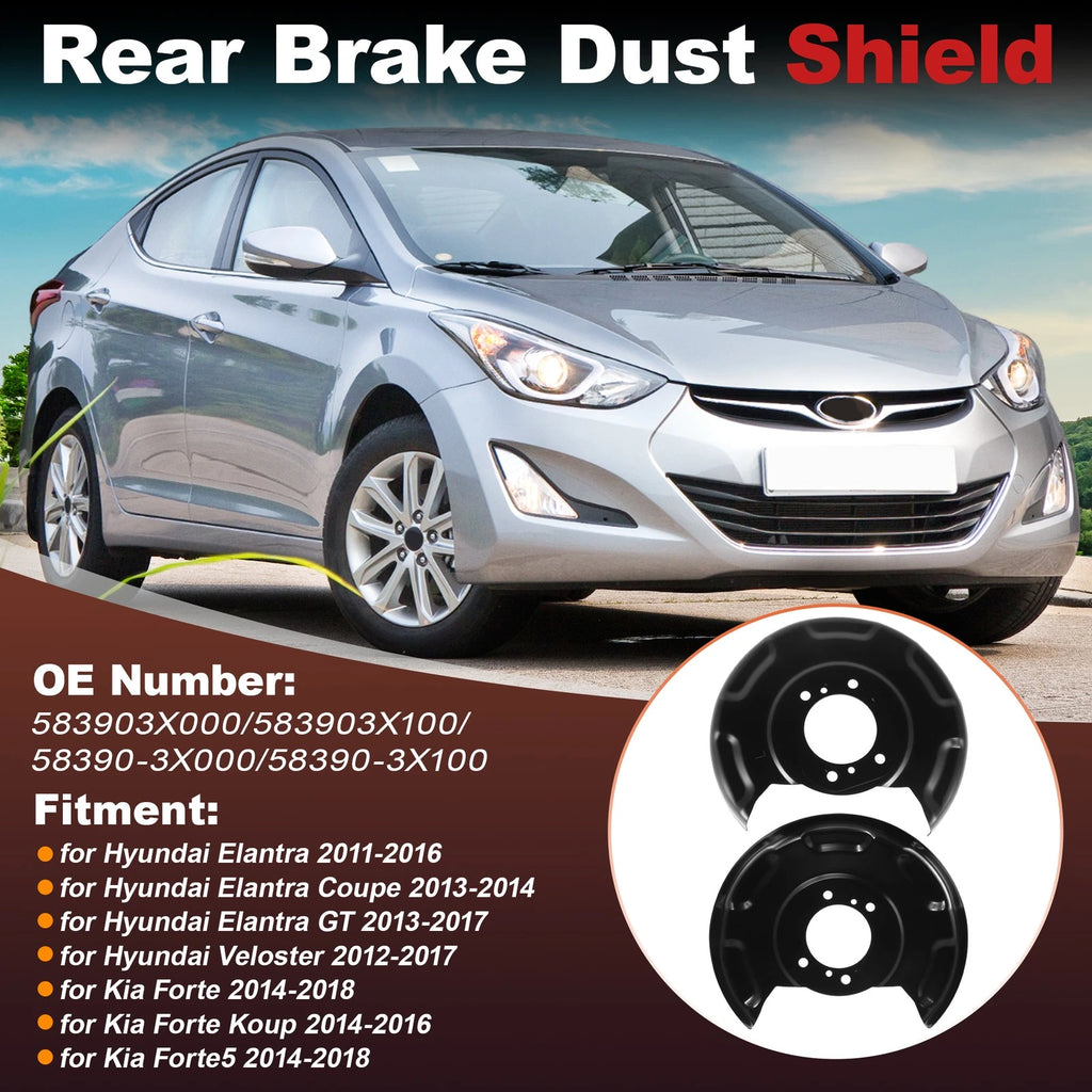 Rear Brake Dust Shield Replacement for Hyundai Elantra Kia Forte (2012–2016)