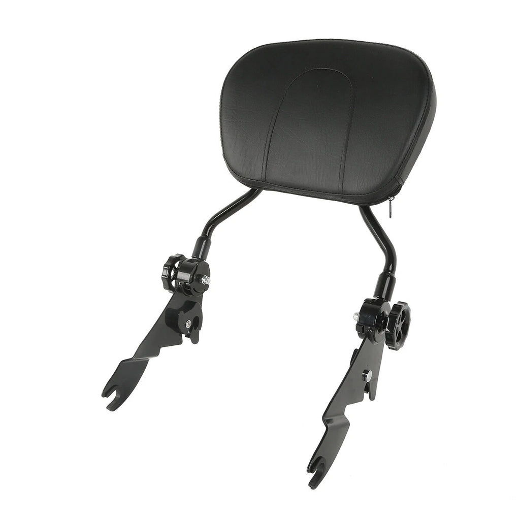 Chrome/Black Adjustable Backrest Sissy Bar for Harley Road Glide (2009–2025)