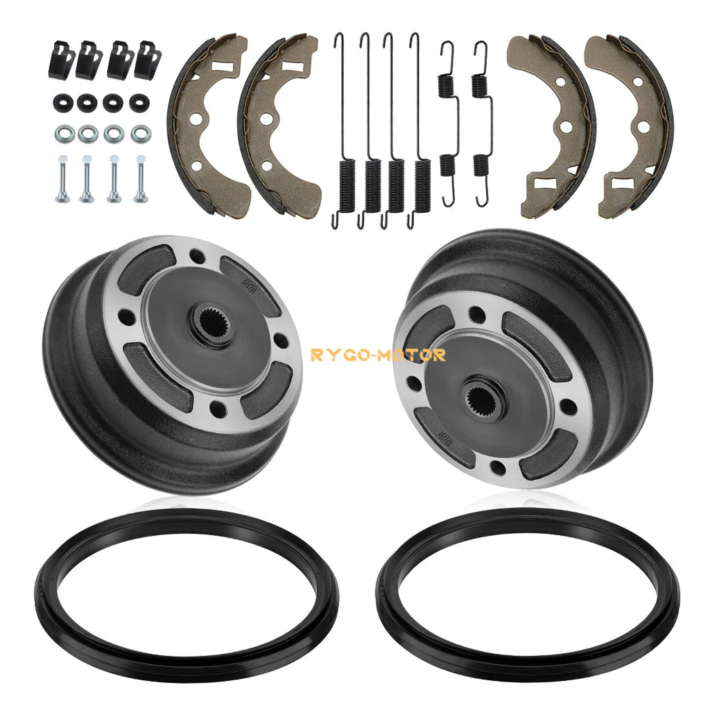 2 Rear Brake Drum Shoes Seal for Kawasaki Mule 3000 3010 4000 4010 (1993–2006)