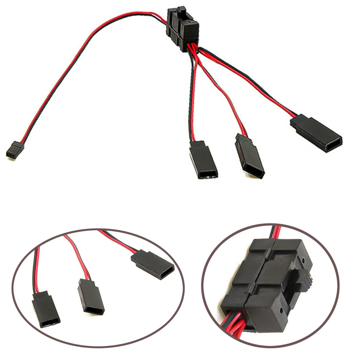 3 Way LED Light Switch Y Cable for SCX10 TRX-4 RC Crawler (1/10)