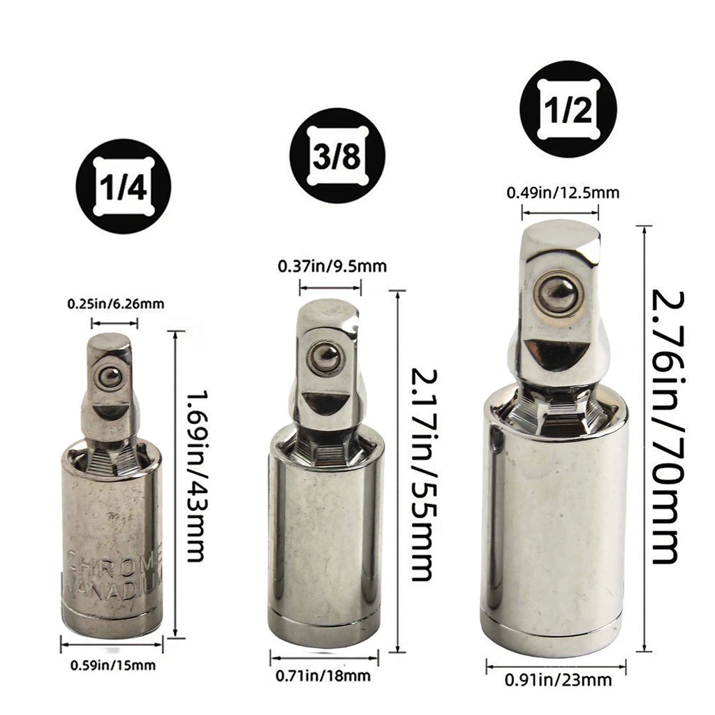 Quick Connect Joint Socket Kit for Various Sockets and Tools