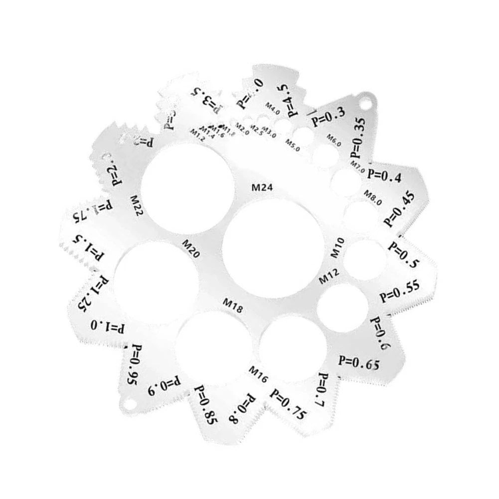 Serrated Thread Gauge for Screw Pitch and Diameter Verification
