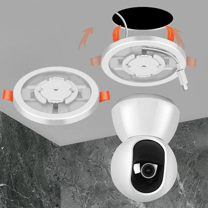Ceiling Bracket for Smart Cameras with Concealed Wiring Capability
