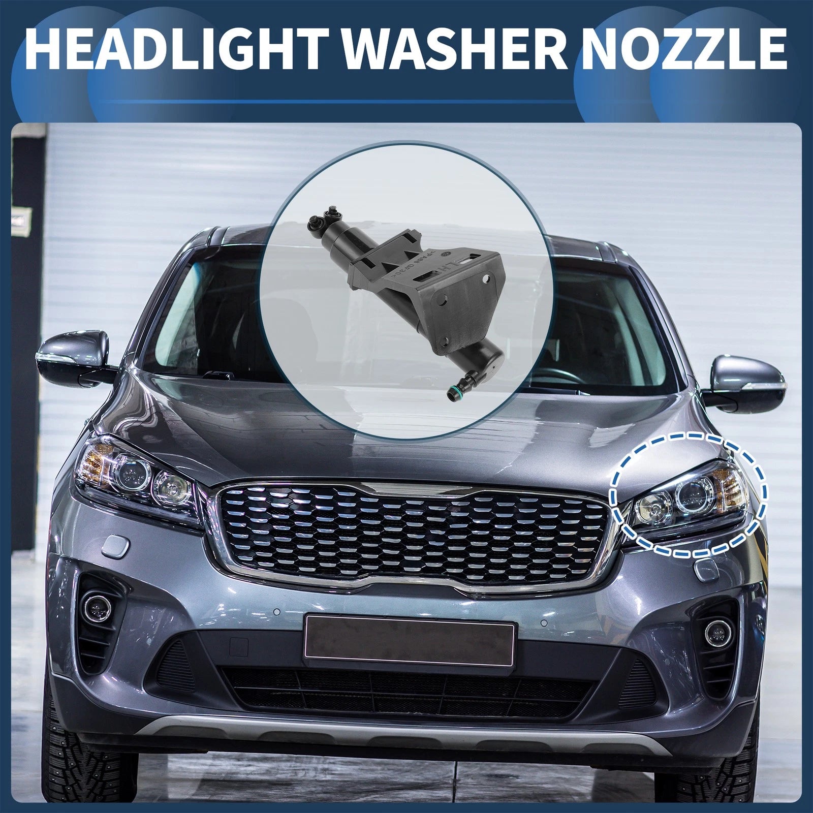 Front Driver Side Headlight Washer Nozzle Replacement for Mercedes-Benz ML350 (2006–2011)