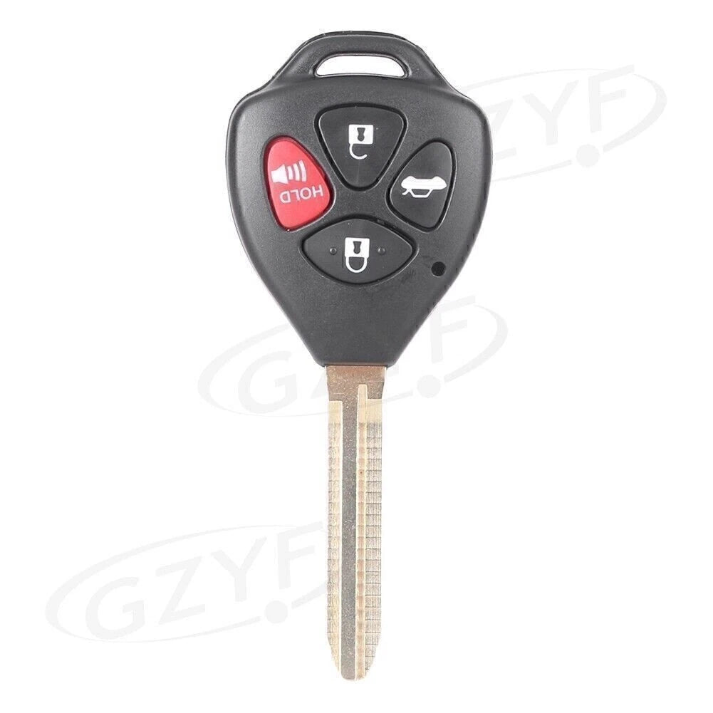 Remote Uncut Key Fob Shell Case for Toyota Corolla Avalon (2003–2020)