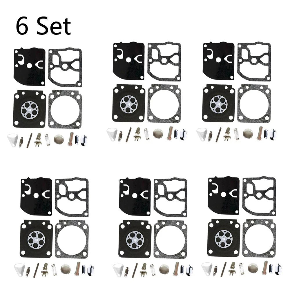Set of 6 Carburetor Rebuild Kits for Zama RB-40, FS106, FS108, FS120, FS200, FS400, FS450