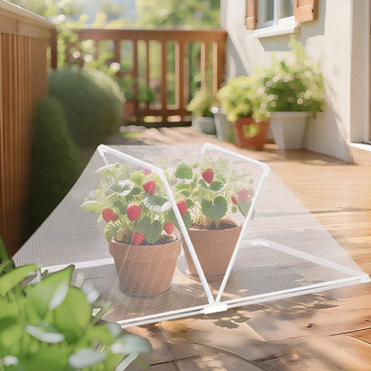 Foldable Mesh Bed Plant Protector Cover with Wind Resistance (88x78x36cm)
