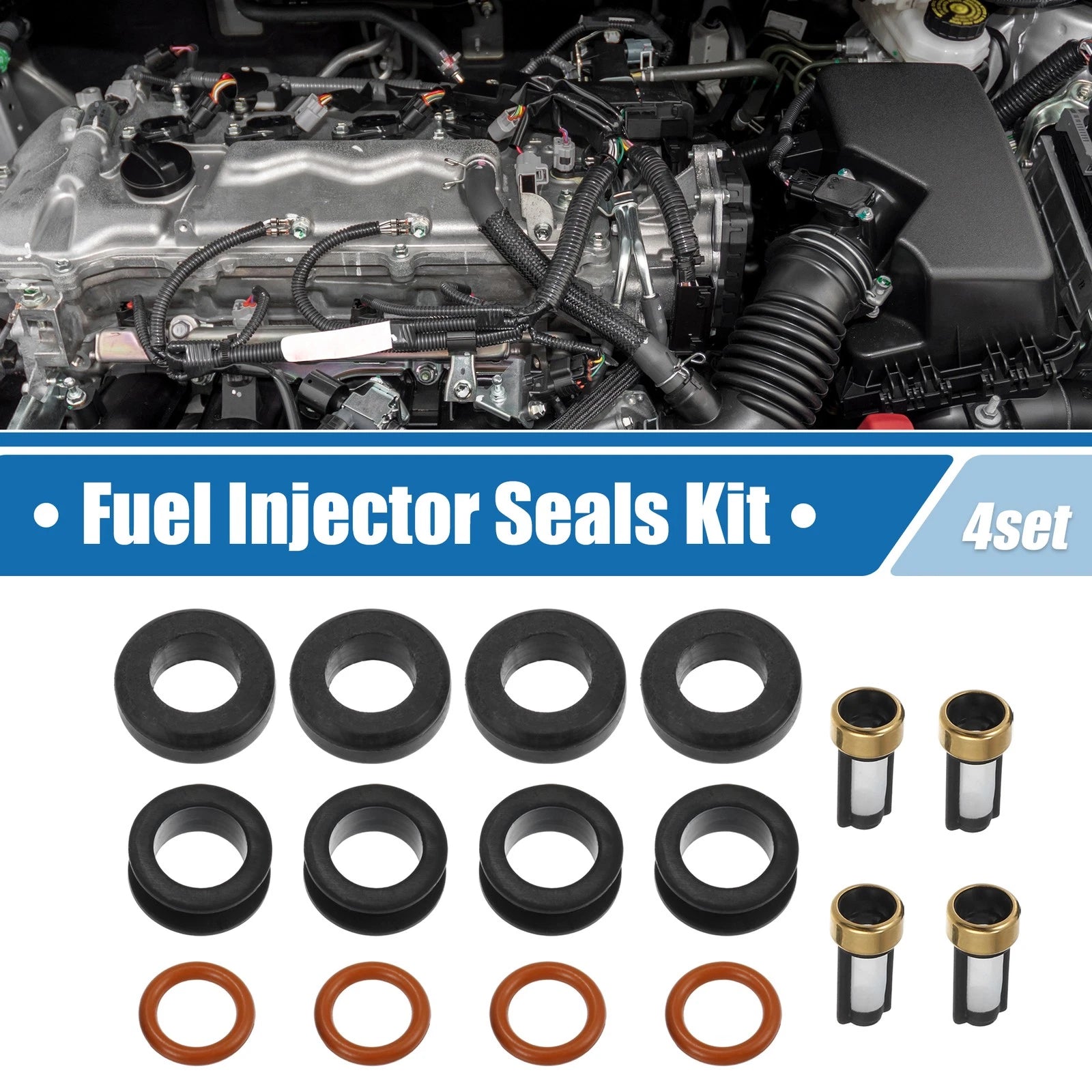 4 Set Fuel Injector O Ring Seals Replacement for Subaru Legacy (2000–2006)