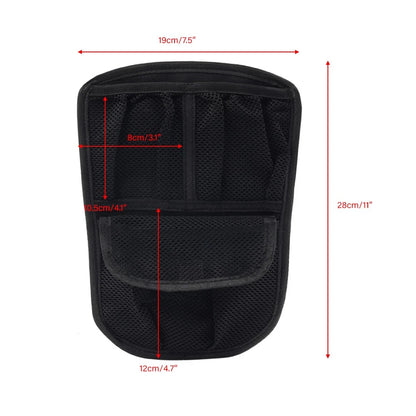 Black Glove Box Lid Organizer 3 Mesh Pocket for Can Am Ryker (2019–2024)